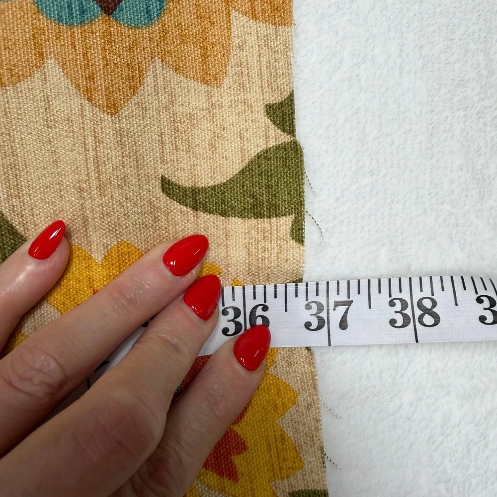 Waverly Santa Maria Upholstery Fabric Remnant Floral Neutral Beige Green 1 Yd